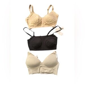 FREE, Buy 2 Get 1 Free, Women's Intimates Set Size Large-Black, Tan, Cream (15B)